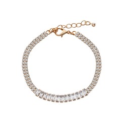 Gold Rhinestone Diamond Thin Chain Bracelet Wholesale