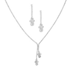 Simple Style Rhinestone Necklace Set Wholesale jewelry