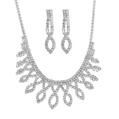 Simple Rhinestone Necklace Set Bridal New Jewellery Wholesale