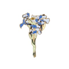 Blue Flower Pins Enamel Pins Brooch Cheap Wholesale
