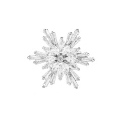 Snowflake Cubic Zirconia Brooch and Button Wholesale