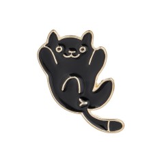 Black Enamel Pins Brooch Cute Cat Pins Cheap Wholesale