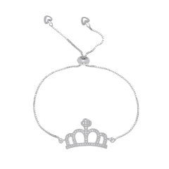 IR Tiara Cubic Zirconia Slider Bracelet Wholesale