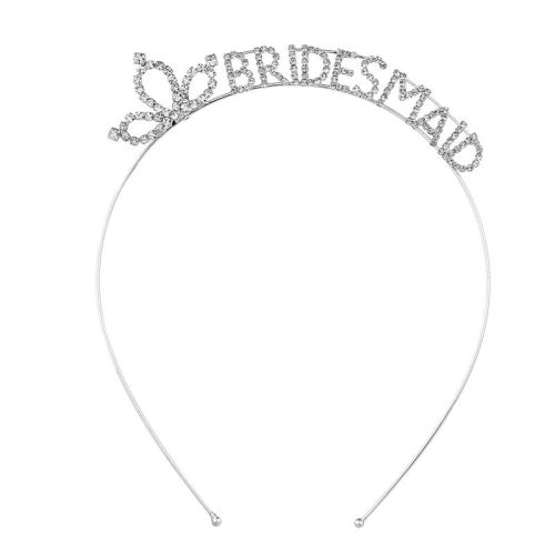Letter "Bridesmaid" Rhinestone Headband Wedding Hair Accessory