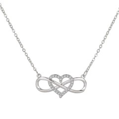 IR cubic zirconia heart pendant necklace cheap wholesale