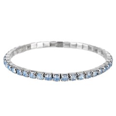 3.5MM Blue Opal rhinestone stretch bracelet wholesale