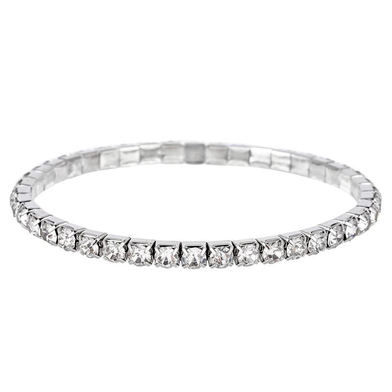 1 Row 3.5MM Crystal Opal Citrine rhinestone stretch bracelet wholesale