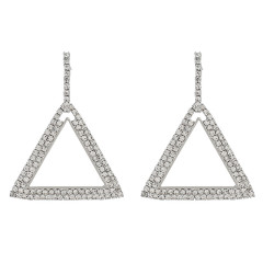 Simple Triangle Rhinestone Drop Earrings Wholesale