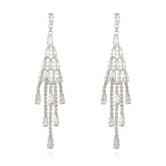 Crystal Tassels Earrings Rhinestone Jewelry Wholesale