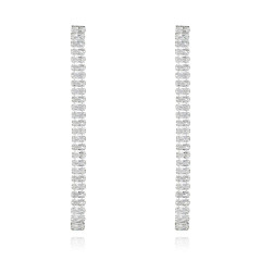 Simple Crystal Dangling Earrings Rhinestone Jewelry Wholesale