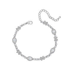 Silver Color 4pcs Cubic Zirconia Bracelet Rhinestone Wholesale