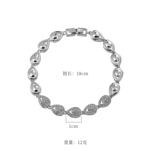 IR Teardrop Shape Cubic Zirconia Tennis Bracelet Rhinestone Wholesale