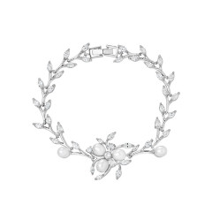 Pearl Clear Cubic Zirconia Bracelet Rhinestone Wholesale