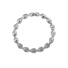 IR Teardrop Shape Cubic Zirconia Tennis Bracelet Rhinestone Wholesale