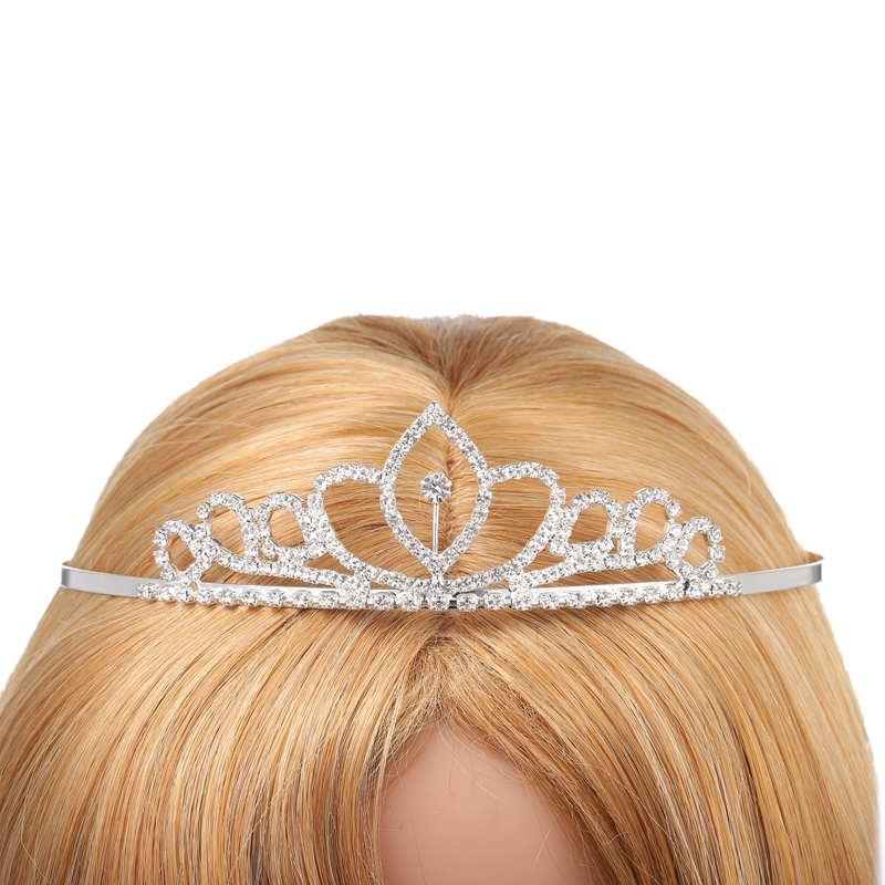 Small Girl Tiara Crown Rhinestone Headband Headpiece-LH0172