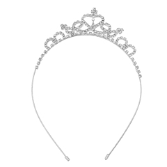 Crystal Silver Crown Hearband Tiara Fairy For Girl Rhinestone Hair Accessories wholesale