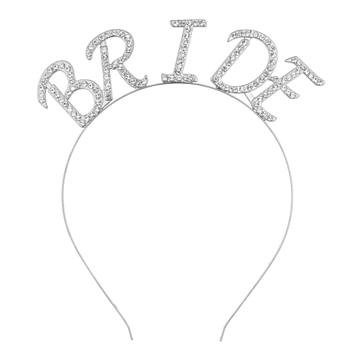 Crystal Silver BRIDE Crown Headband Tiara Fairy For Girl Rhinestone Hair Accessories wholesale