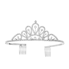 Silver Claw Crystal Crown Comb Tiara Fairy For Girl Rhinestone Hair Accessories wholesale
