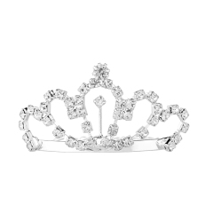 Silver Crystal Small Royal Crown Comb Tiara Fairy For Girl Rhinestone Hair Accessories wholesale