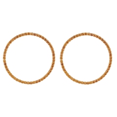 Round Hoop Earrings Rhinestone, 11 Colors