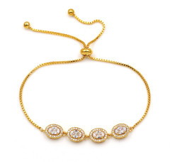 IG Teardrop Style Cubic Zirconia Slider Bracelet Wholesale