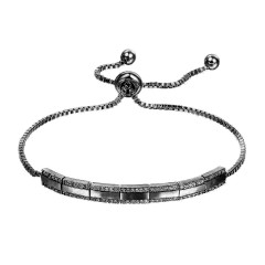HEM Plated Colors Cubic Zirconia Slider Bracelet Jewelry Wholesale
