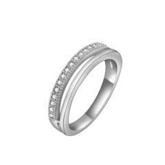 IR 2 Layer Design Cubic Zirconia Engagement Ring Wholesale