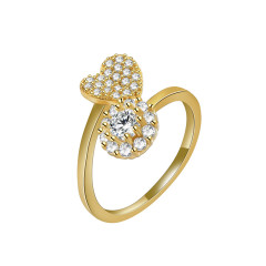 IG Heart Flower Shape Shiny Cubic Zirconia Engagement Ring Wholesale