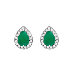 Drop Shape Emerald Cut Cubic Zirconia Earring Studs Zirconia Studs Wholesale