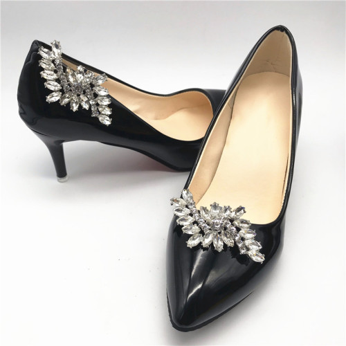 Hot sale bridal crystal shoe accessories clip on shoe embellishments