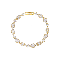 IR Teardrop Clear Cubic Zirconia Bracelet Rhinestone Wholesale