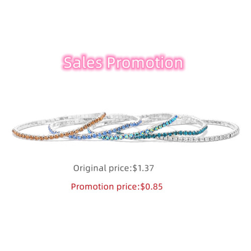 Promotion -Rhinestone Stretch Bracelets wholesale-5pcs/set