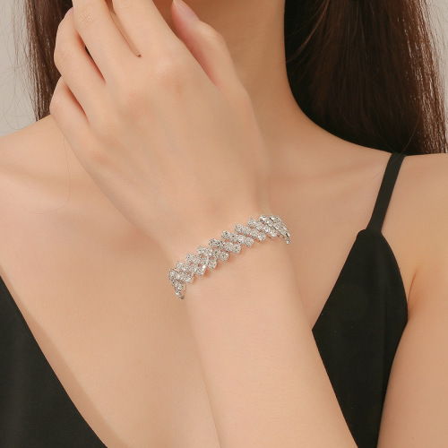 #Shiny rhinestone bracelet wholesale-Multiple stone size wholesale