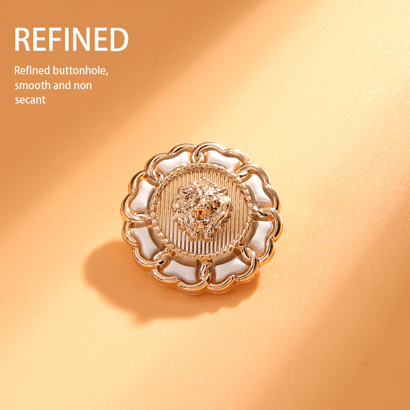Elegant Zircon Button Brooch