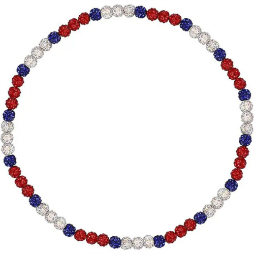 Hip Hop Colorful Rhinestone Bead Necklace Vibrant Baseball Ice Collection Sports Fans Necklace-custom ball color