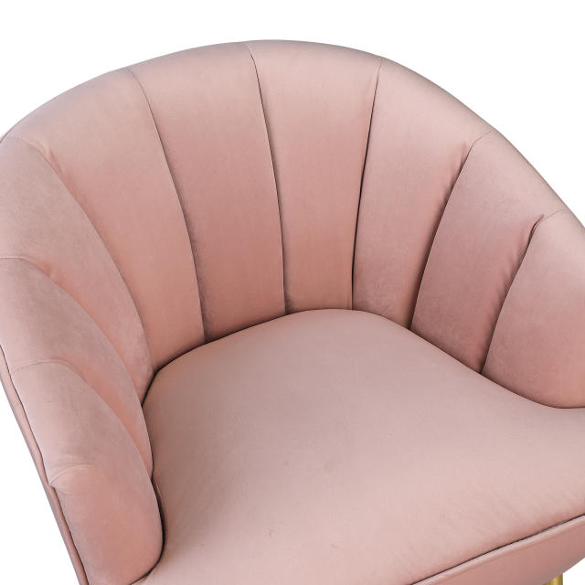 Accent Armchair Velvet Barrel Chair
