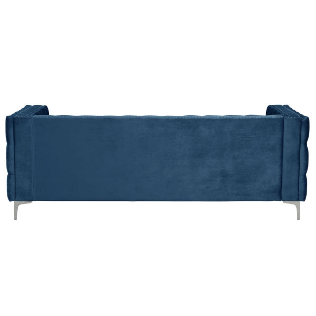 Couches for Living Room 3 Pieces Velvet - Blue