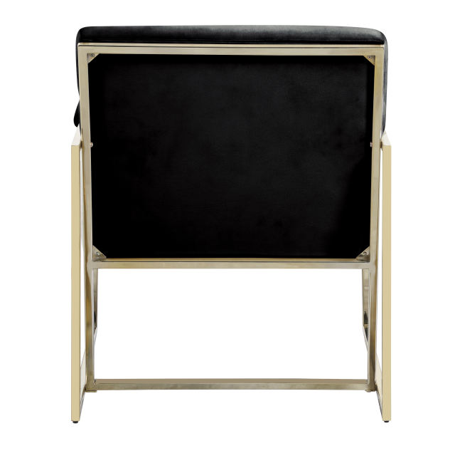 Italian Light Luxury Accent Chair, Contemporary Velvet Upholstered
