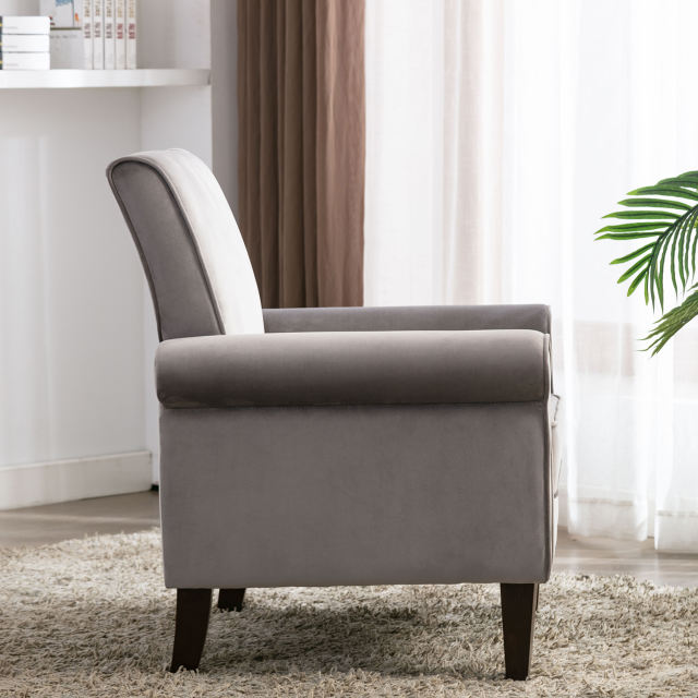 Accent Bedroom Chair Velvet Upholstered Armchair