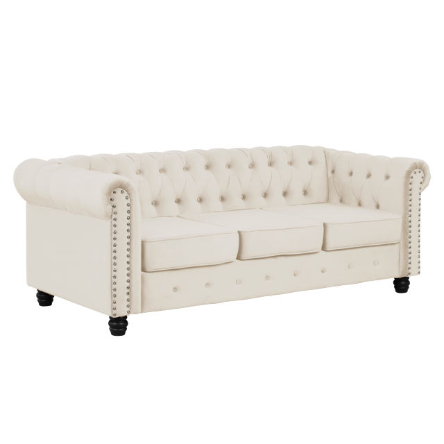 Chesterfield Furniture Sets 2 Pieces Velvet - Beige