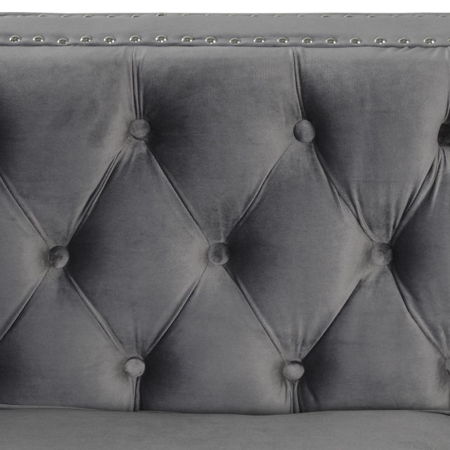 Couches for Living Room  2 Pieces Velvet  - Grey