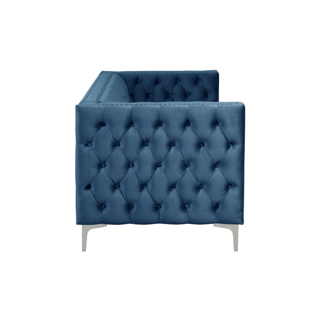 Couches for Living Room 2 Pieces Velvet - Blue