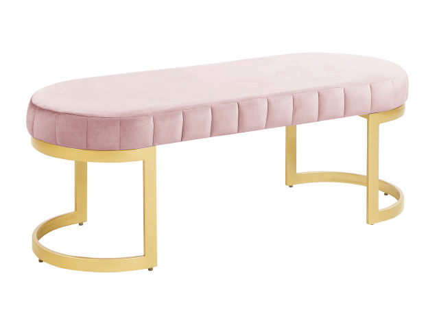 Upholstered Velvet Ottoman Bench Footrest for Entryway, Bedroom