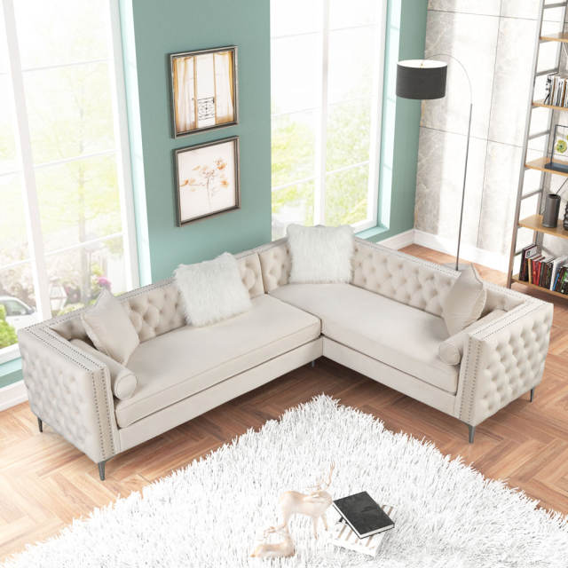 L-Shape Sectional Sofa Couch for Living Room