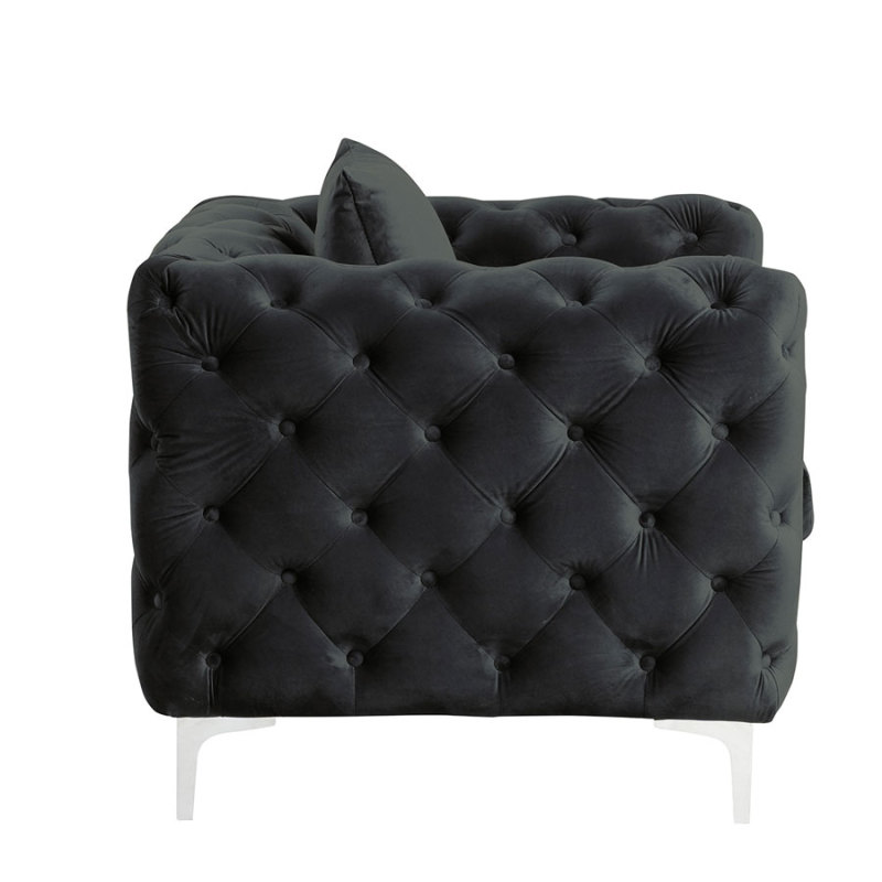 Contemporary Sofa  with Deep Button Tufting Dutch Velvet