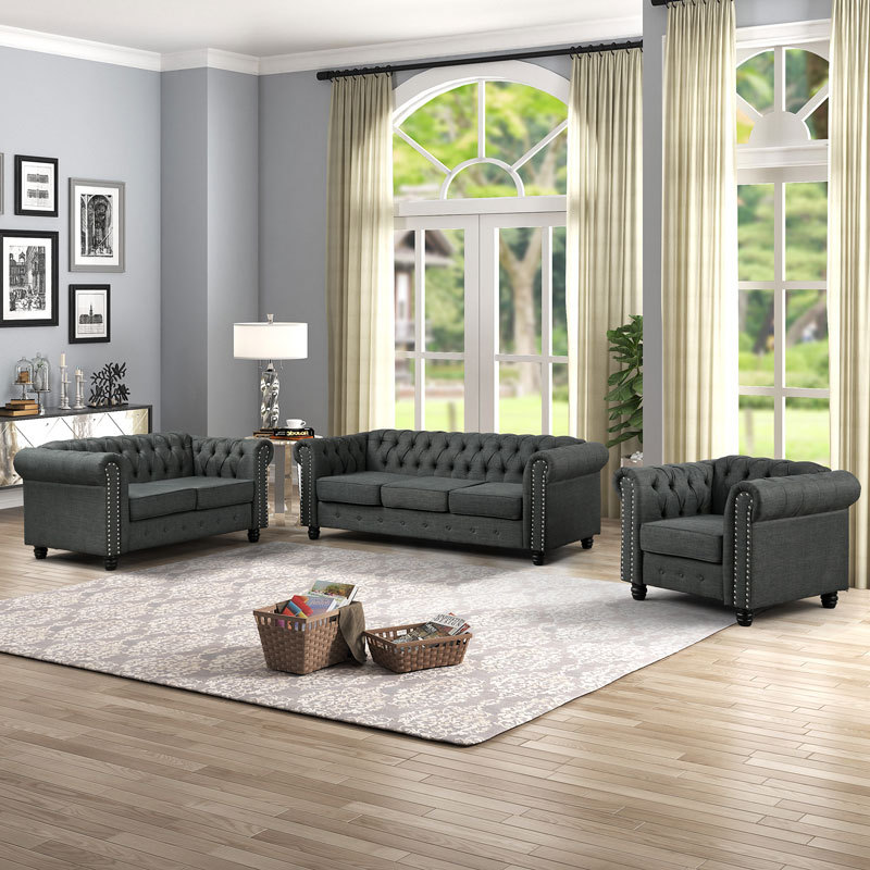 3 Pieces Chesterfield Furniture Sets