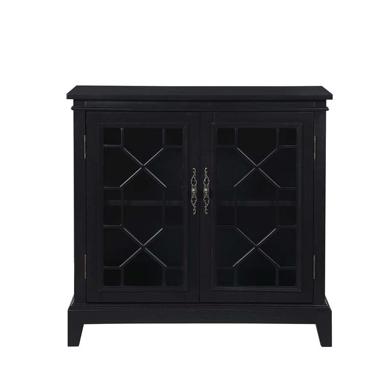Sideboard & Buffets Cabinet with Iron Framed Glass Doors, Adjustable Shelves Accent Display Storage Distressed Console Cabinet for Entryway Living Room Bedroom Kitchen(Brown)