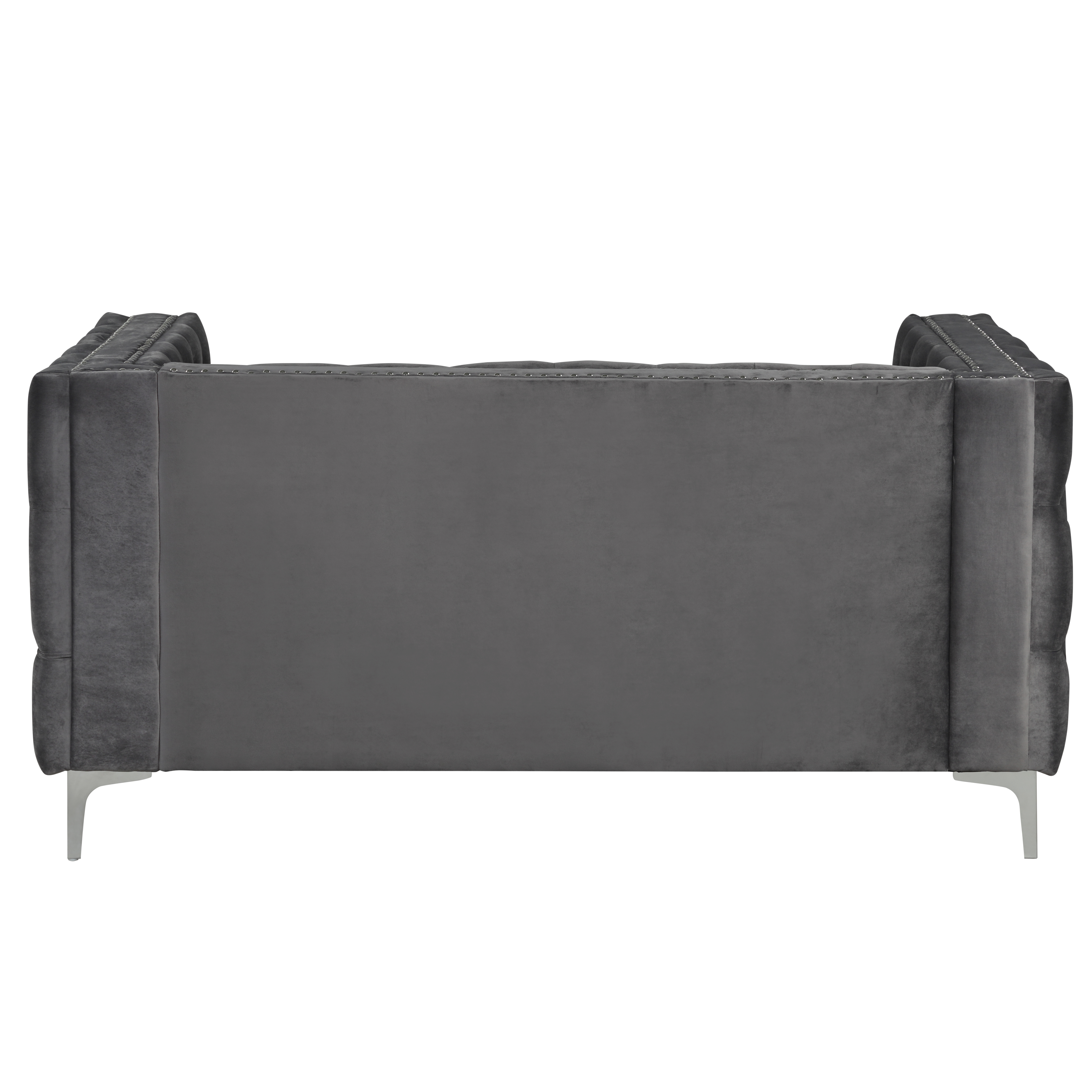Modern Sofa with Deep Dutch Velvet - Grey
