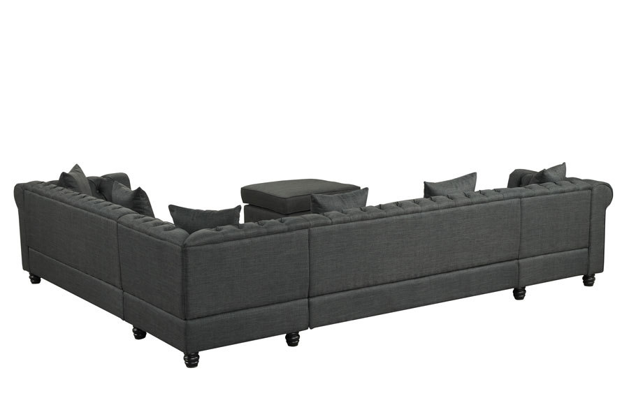 Linen Master four-piece sofa Living Room Collection Curve Sofa with Footrest