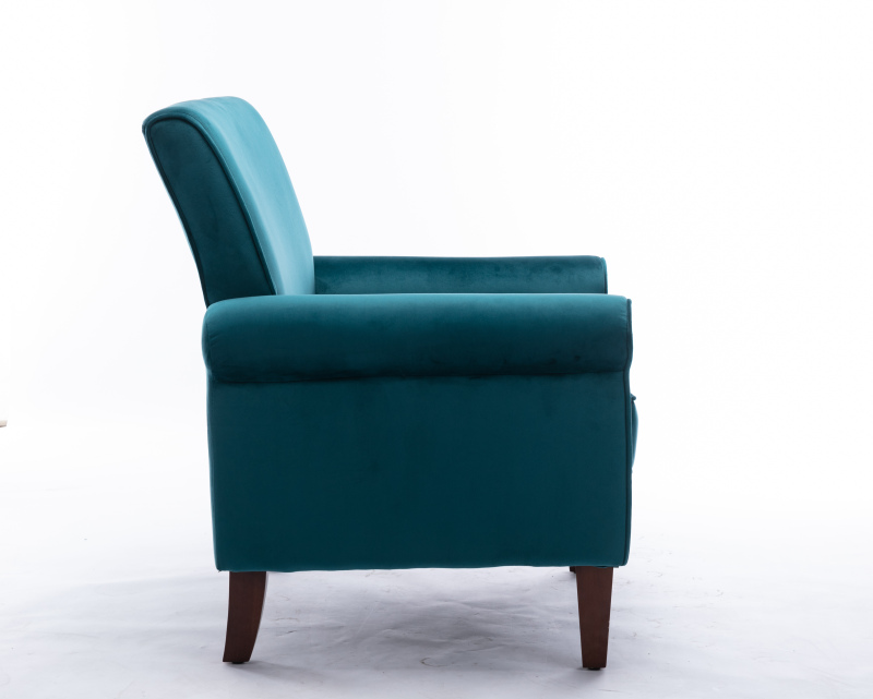 Accent Bedroom Chair Velvet Upholstered Armchair